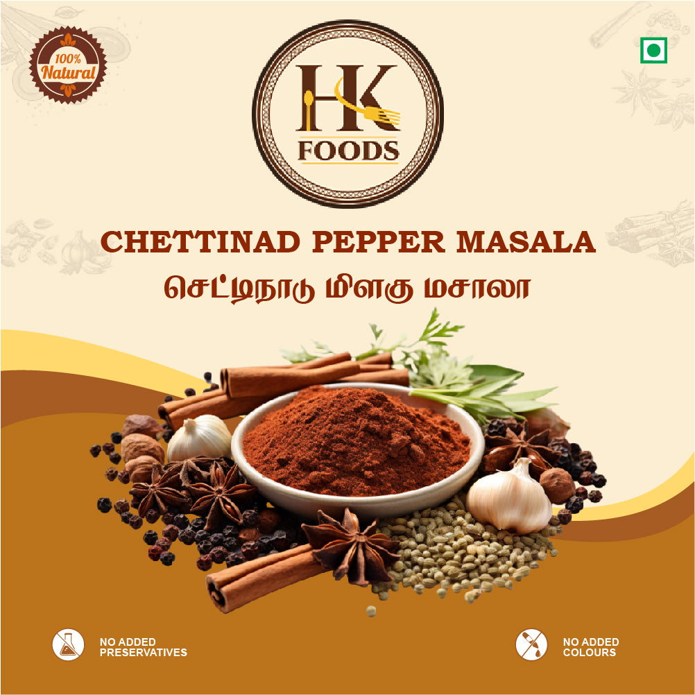 Chettinad Pepper Masala 100g – HK Foods