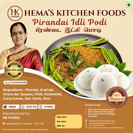Pirandai Idli Podi 150g